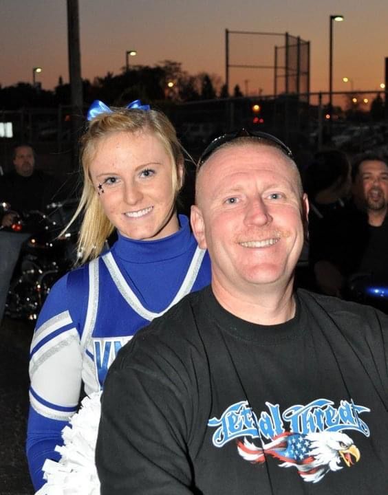 Jeff and Brittany at football game